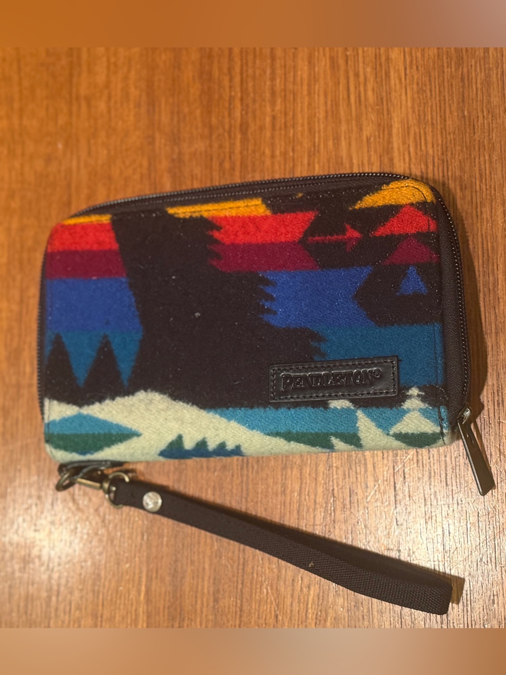 Pendleton Woven Wool Smartphone Wallet Wristlet Geometric Southwestern Multi S